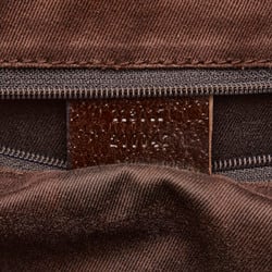 Gucci GG Canvas Handbag Shoulder Bag 113017 Beige Brown Leather Women's GUCCI