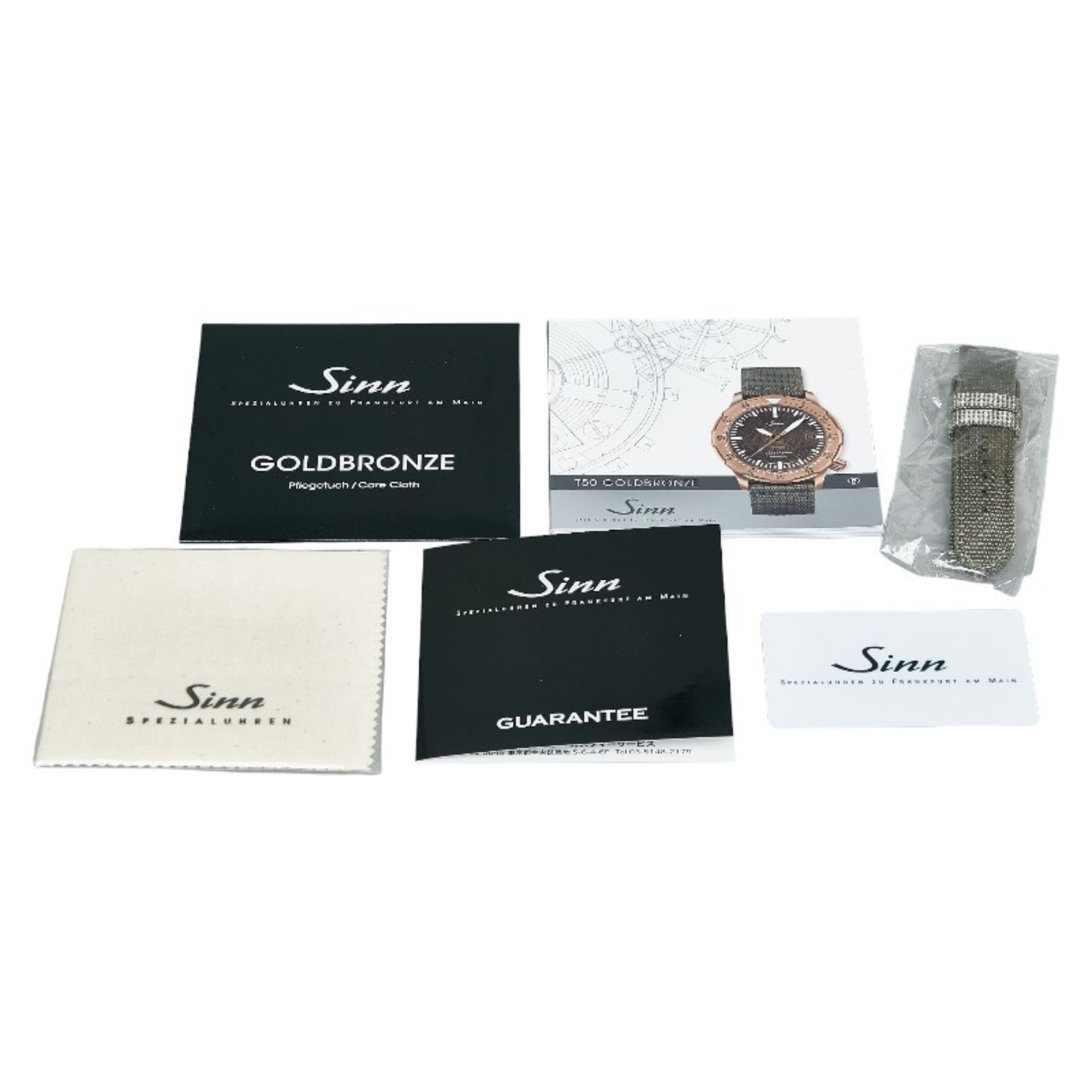 Sinn T50 GOLD BRONZE Watch, Automatic, Gold Bronze Dial, Titanium, Nylon, Men's,