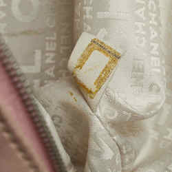 Chanel Bag Handbag Pink Natural Leather Cotton Women's CHANEL