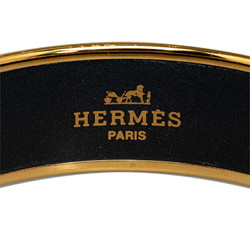 Hermes enamel GM bangle gold multi-color plated women's HERMES