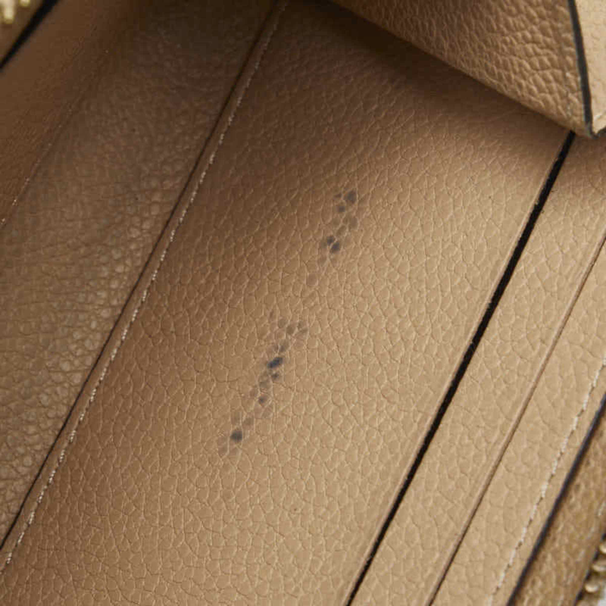 Louis Vuitton Monogram Empreinte Portefeuille Clemence Long Wallet M60173 Dune Beige Leather Women's LOUIS VUITTON