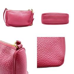 PRADA handbag leather pink gold ladies z0471