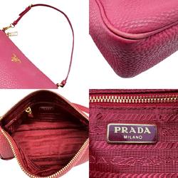 PRADA handbag leather pink gold ladies z0471