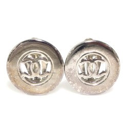CHANEL Coco Mark Metal Silver Earrings for Women e58533a