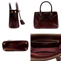 PRADA Handbag Shoulder Bag Patent Leather Bordeaux Women's BN2316 z0452