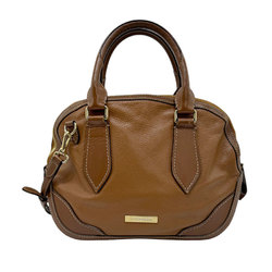 Burberry shoulder bag, handbag, leather, brown, women's, z0670