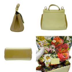 Dolce & Gabbana DOLCE&GABBANA Shoulder Bag Patent Leather Beige x Cream Women's z0658