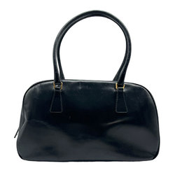 PRADA Shoulder Bag Leather Black Unisex z0519