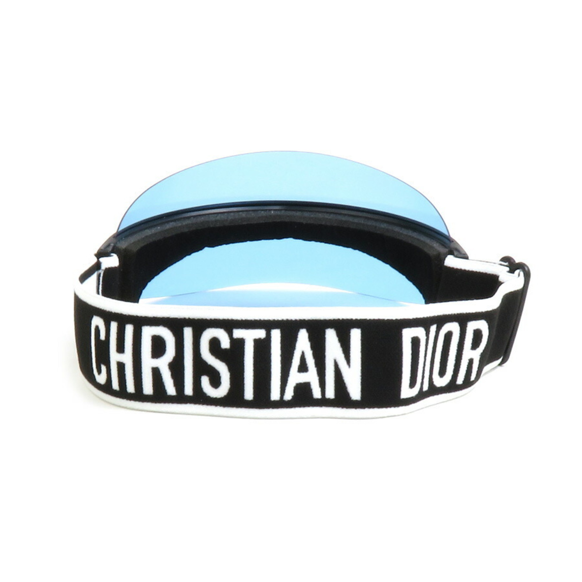 Christian Dior Sun Visor JA DIOR Plastic Blue Women's h30237i