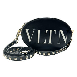 Valentino Garavani Shoulder Bag VLTN Leather Black Women's z0440