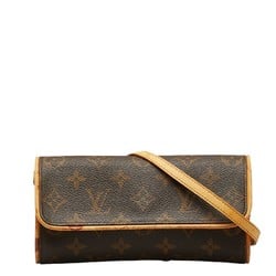 Louis Vuitton Monogram Pochette Twin PM Shoulder Bag M51854 Brown PVC Leather Women's LOUIS VUITTON