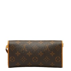 Louis Vuitton Monogram Pochette Twin PM Shoulder Bag M51854 Brown PVC Leather Women's LOUIS VUITTON