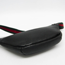 Gucci Print-small-belt-bag 527792 Women's Leather Fanny Pack Black