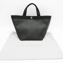 Hervé Chapelier 707GP SQUARE BASE TOTE BAG Women's Leather,Canvas Tote Bag Black