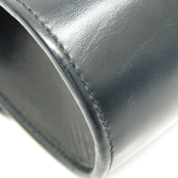 Salvatore Ferragamo Gancini AQ-217234 Women's Leather Shoulder Bag Black