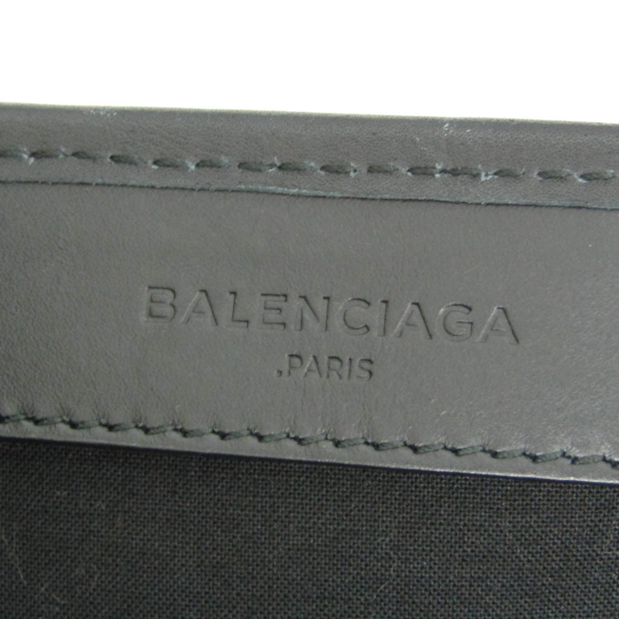 Balenciaga Navy Cabas M 339936 Men,Women Canvas,Leather Handbag,Tote Bag Black,Off-white