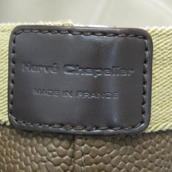 Hervé Chapelier 708GP Women's Coated Canvas Shoulder Bag,Tote Bag Brown,Gold