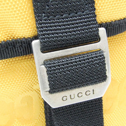 Gucci Off The Grid GG Nylon 626160 Men's Leather,Nylon Canvas Backpack Black,Yellow