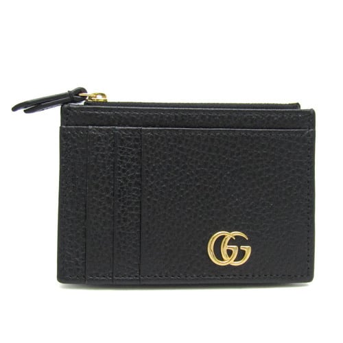 Gucci GG Marmont Coin Case 574804 Leather Card Case Black