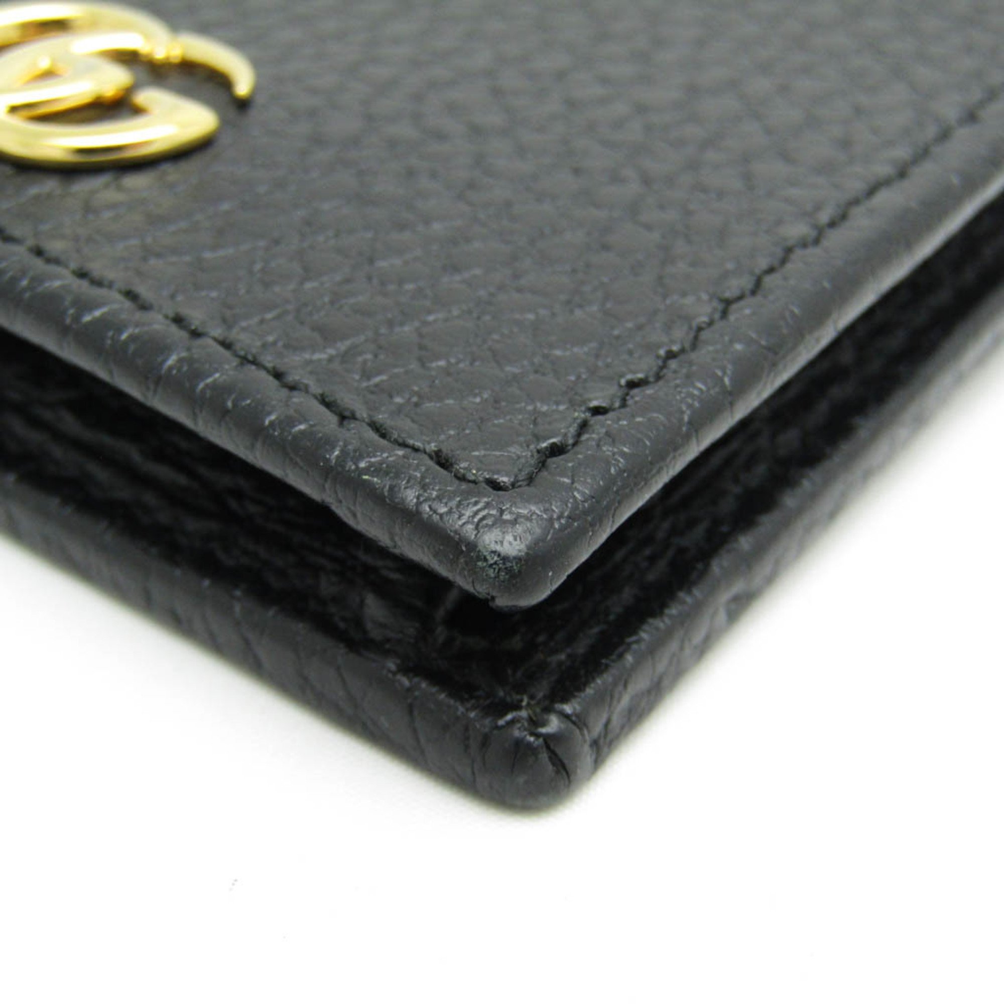 Gucci GG Marmont Coin Case 574804 Leather Card Case Black