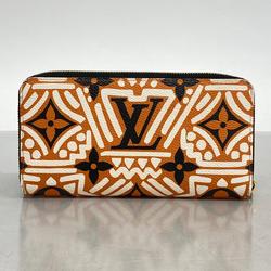 Louis Vuitton Long Wallet LV Crafty Zippy M69437 Creme Caramel Ladies