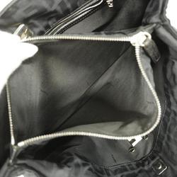 Fendi Shoulder Bag Zucca Nylon Leather Black Women's