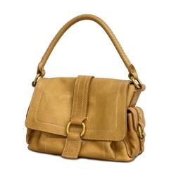Celine handbag leather beige ladies