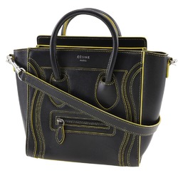 CELINE handbag calf leather 2way luggage nano shopper women's I131824069