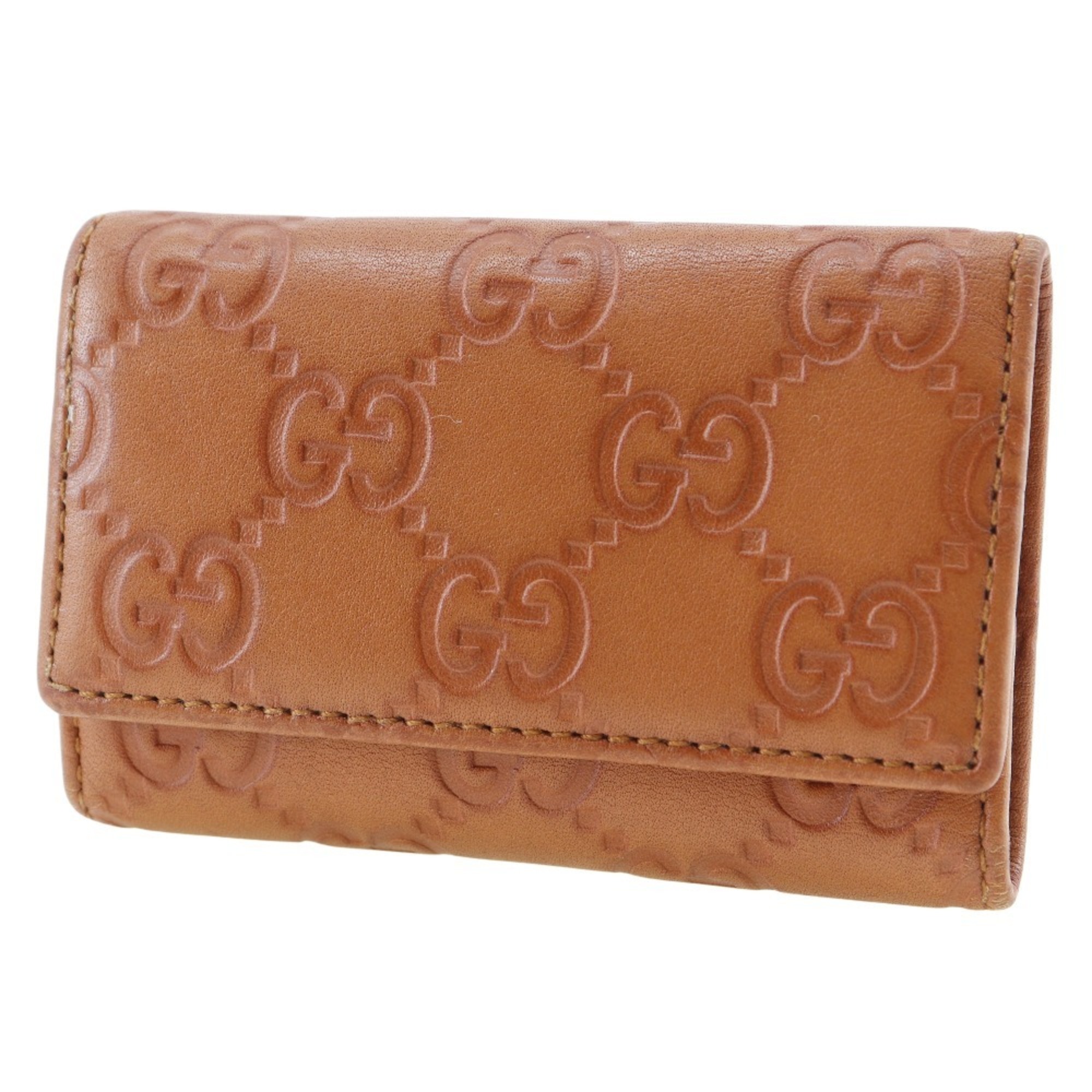 GUCCI GG Shima Key Case 138093 Leather Snap Button Unisex H132824769