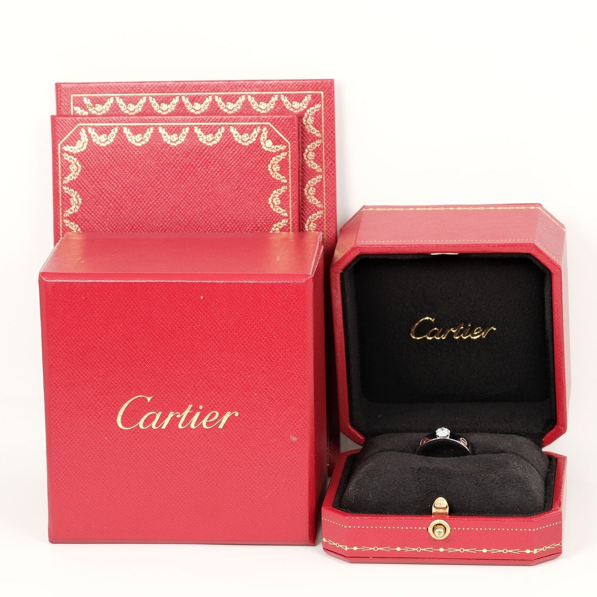 Cartier Love Solitaire Size 9 Ring 0.27ct VVS1/F/2EX/VG K18 WG White Gold Diamond I132124010