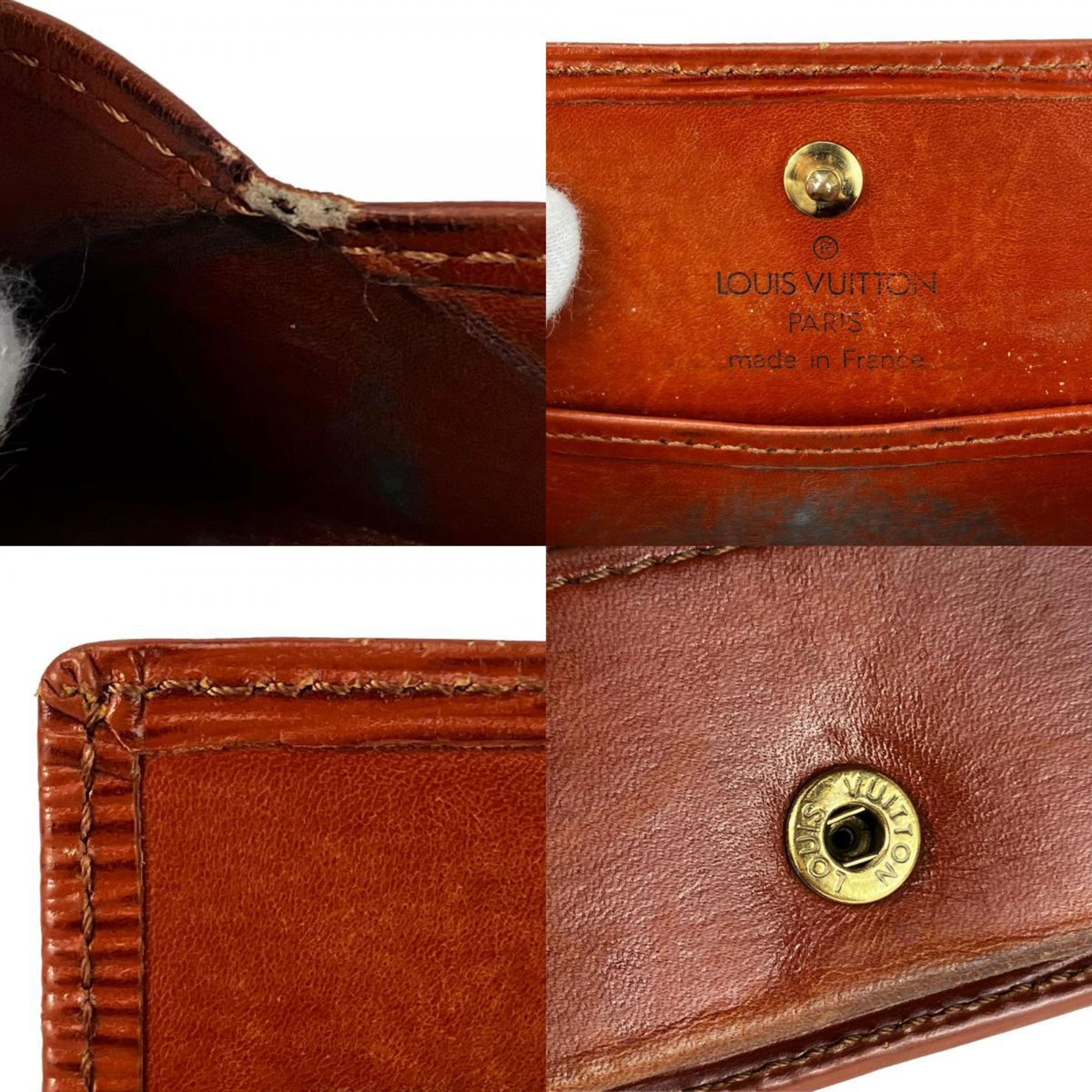 Louis Vuitton Wallet/Coin Case Portemonnaie Boite M63693 Epi Leather Kenyan Brown Compact Women's LOUIS VUITTON