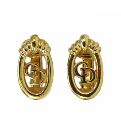 Christian Dior Dior Earrings Metal Gold CD Plated Women's