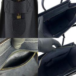 Celine handbag luggage micro shopper leather navy women's CELINE