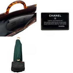 Chanel handbag denim black tortoiseshell coco mark ladies CHANEL