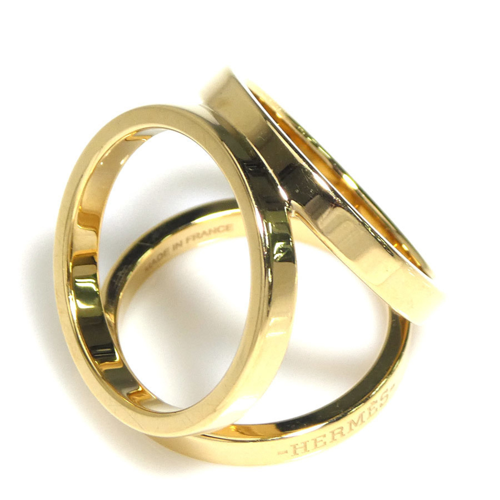 Hermes HERMES Scarf Muffler Ring Metal Gold Women's e58537a