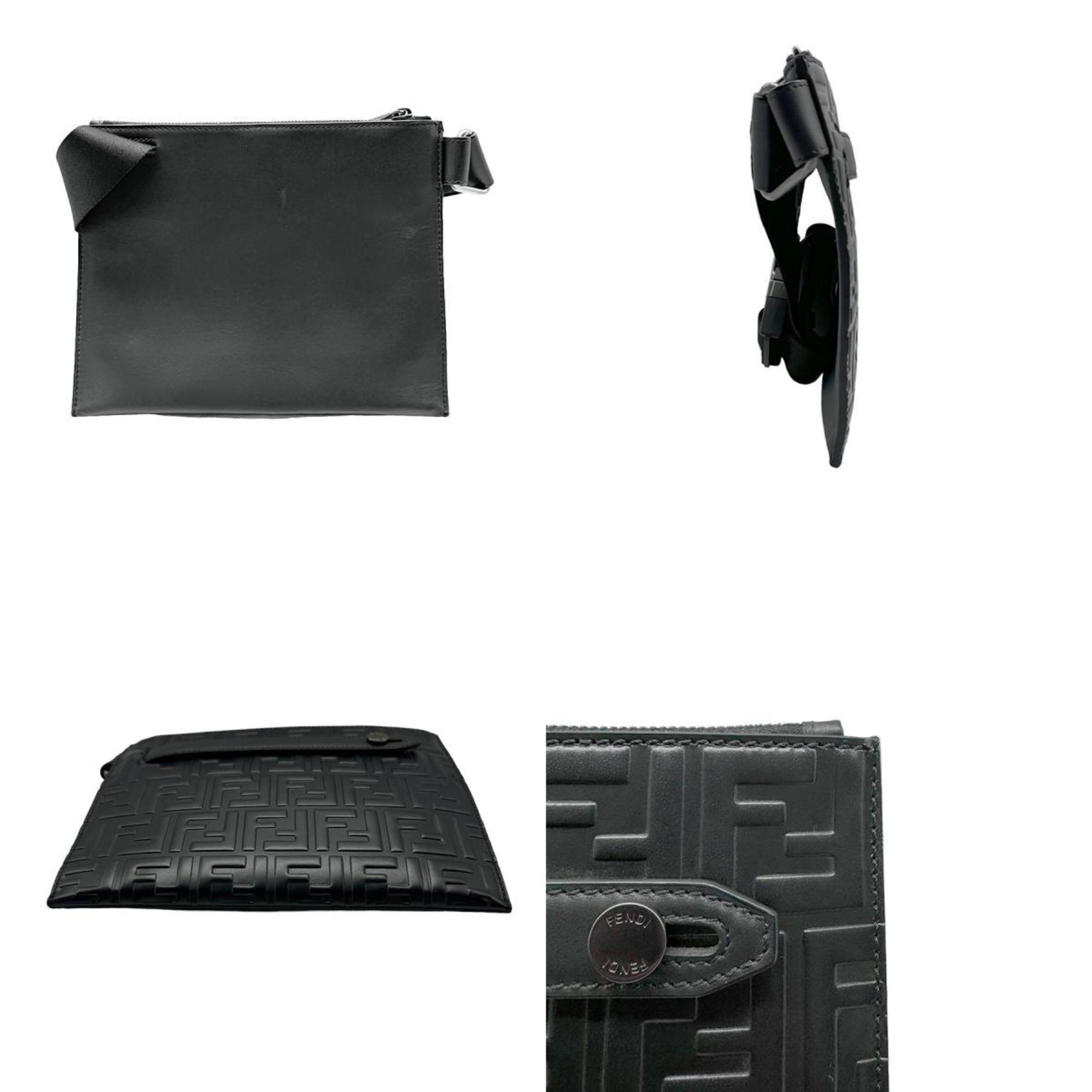 FENDI Body Bag Leather Black Men's 7V37 K5 z0508