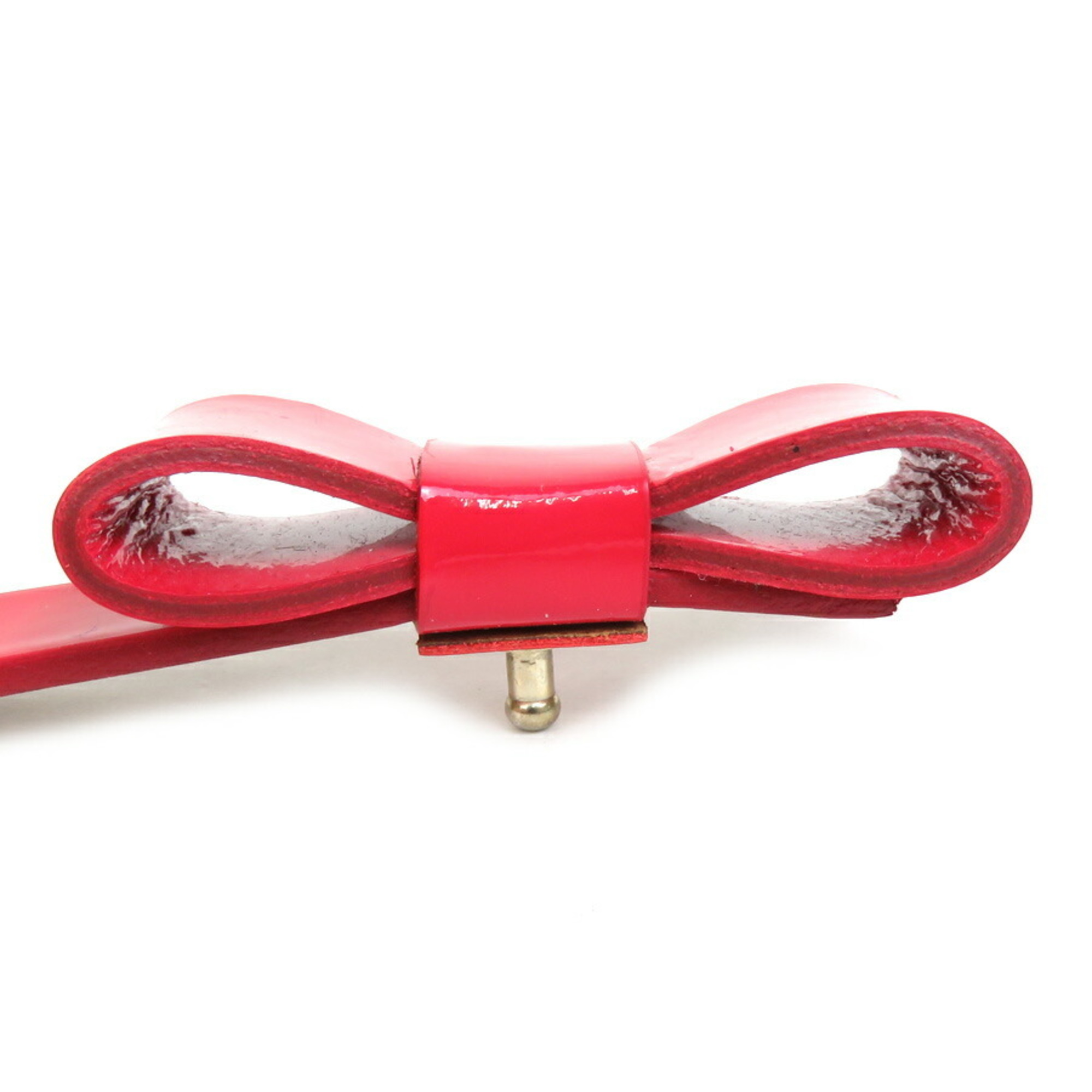 RED VALENTINO Belt Ribbon Patent Leather Red Women's r10007a