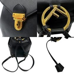 FENDI Backpack F Is Leather Black Women's 8BZ043 A18B z0589