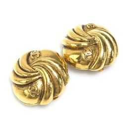 CHANEL Coco Mark Metal Gold Earrings for Women e58534a