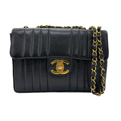 CHANEL Shoulder Bag Chain Caviar Leather/Metal Black/Gold Women's z0557
