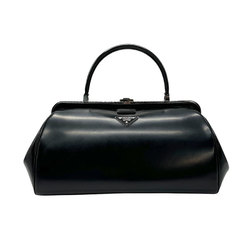 PRADA Handbag Leather Black Unisex BN2369 z0688
