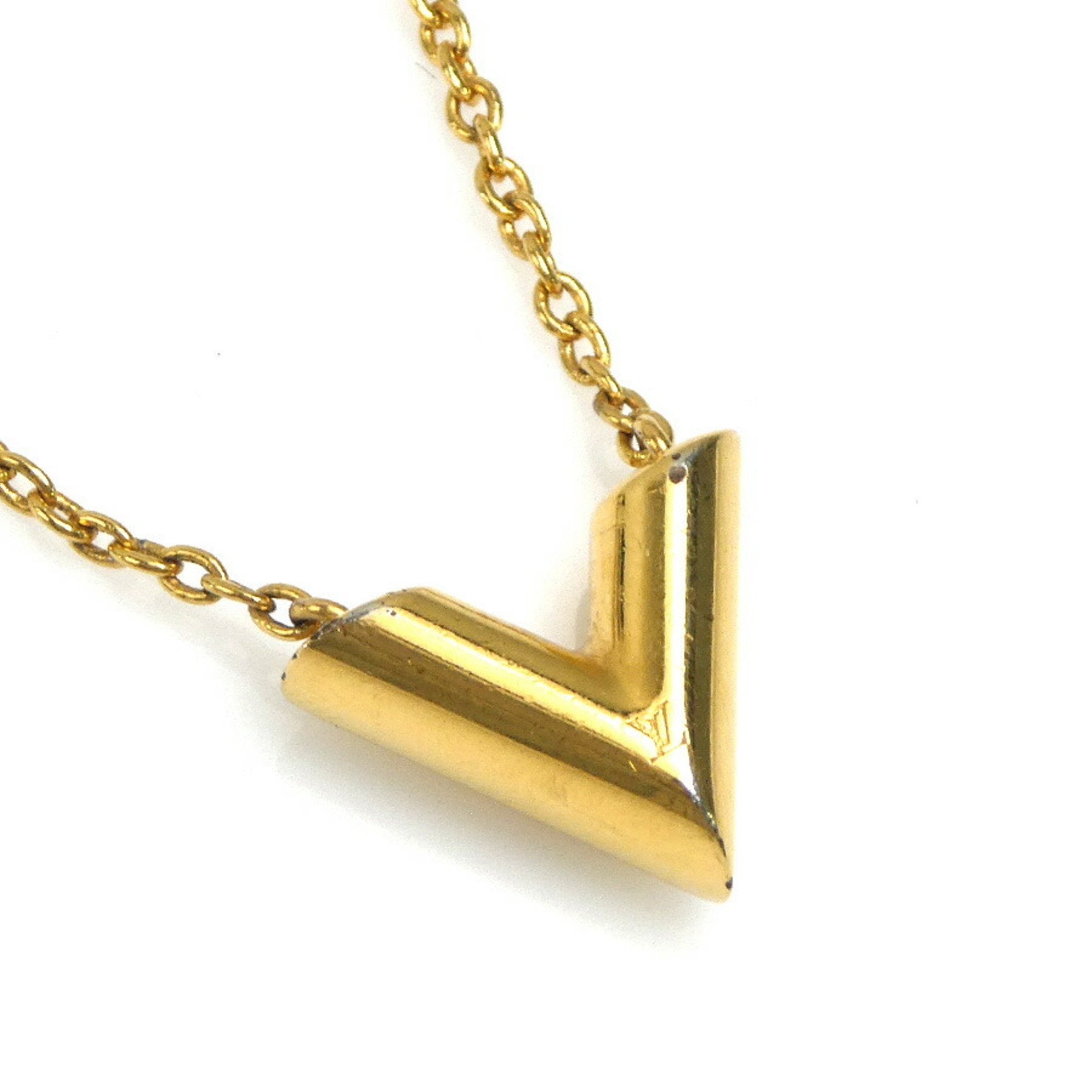 Louis Vuitton Essential V Metal Gold Necklace for Women M61083 e58539a