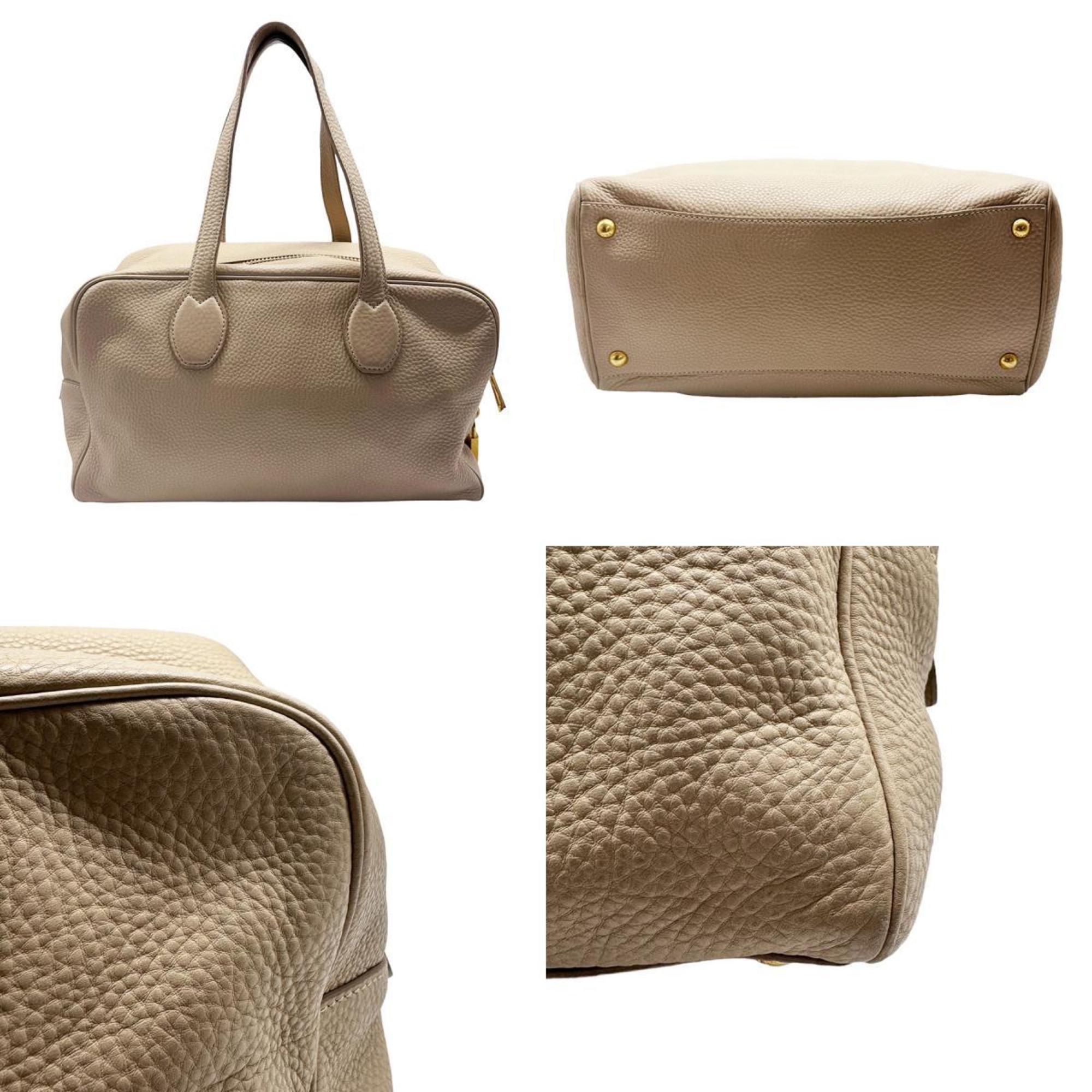 PRADA shoulder bag leather beige unisex BL0862 z0443