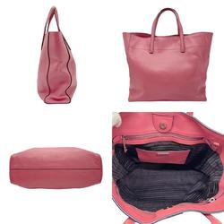 PRADA handbag shoulder bag leather pink ladies z0690