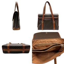 CELINE handbag macadam PVC coated canvas brown women's z0453