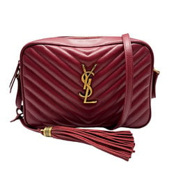 Saint Laurent shoulder bag leather red unisex 612544 z0458