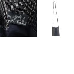 Hermes HERMES Shoulder Bag Pochette Air Line Canvas Dark Gray Unisex e58544i