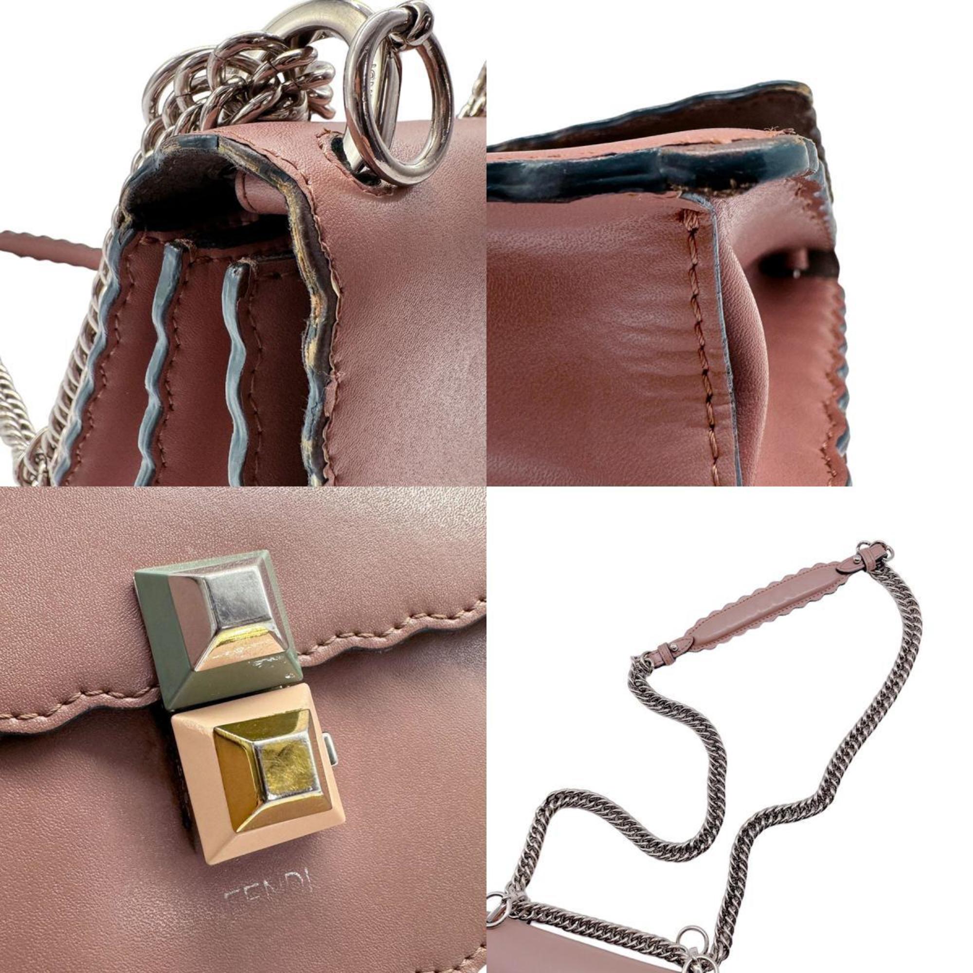 FENDI Shoulder Bag Leather Dusty Pink Women's 8M0381-OZC z0516