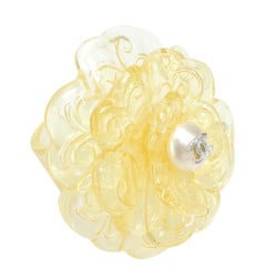 CHANEL Ring, Resin/Faux Pearl, Clear, Women's, Size 12, H30248F