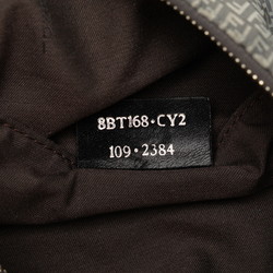 FENDI Zucchino Shoulder Bag 8BT168 Grey Nylon Leather Women's